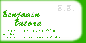 benjamin butora business card